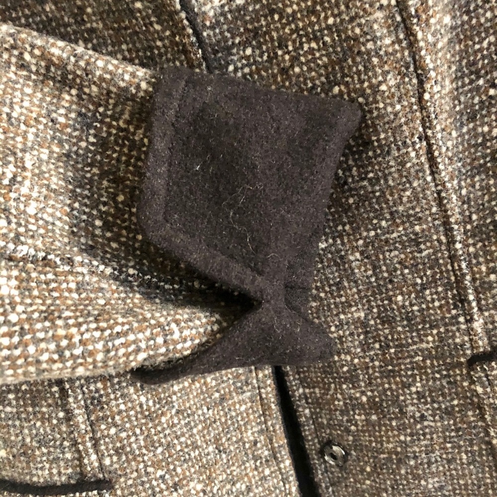 Elie Tahari Reversible Brown Tweed Wool Blazer Small Size 4 - Picture 8 of 8